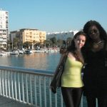 two girls on the bridge