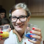 Two colorful glasses – juice?