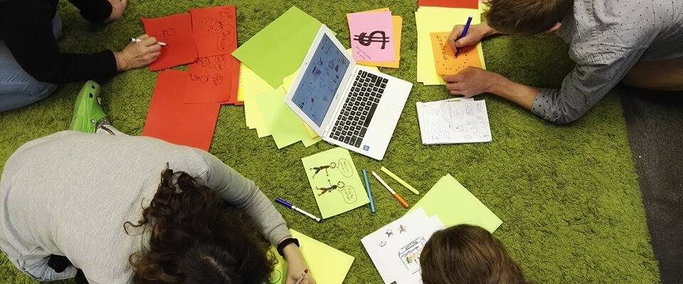 Drawing on the carpet